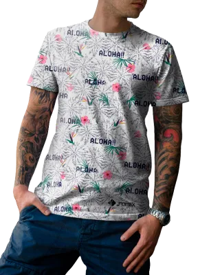 POLO URBANO POLO JUVENIL BLANCO - PALMERAS - FLORE - ALOHA - ROSADO - AZUL COD: 0018 .