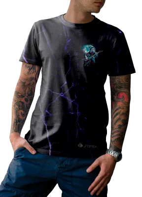 POLO URBANO POLO JUVENIL NEGRO - RAYOS MORADO - GUITARRISTA COD: 0020 .