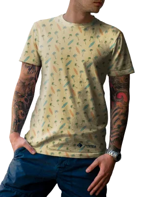 POLO URBANO POLO JUVENIL AMARILLO - TABLAS - PALMERAS - COLORES COD: 0028 .