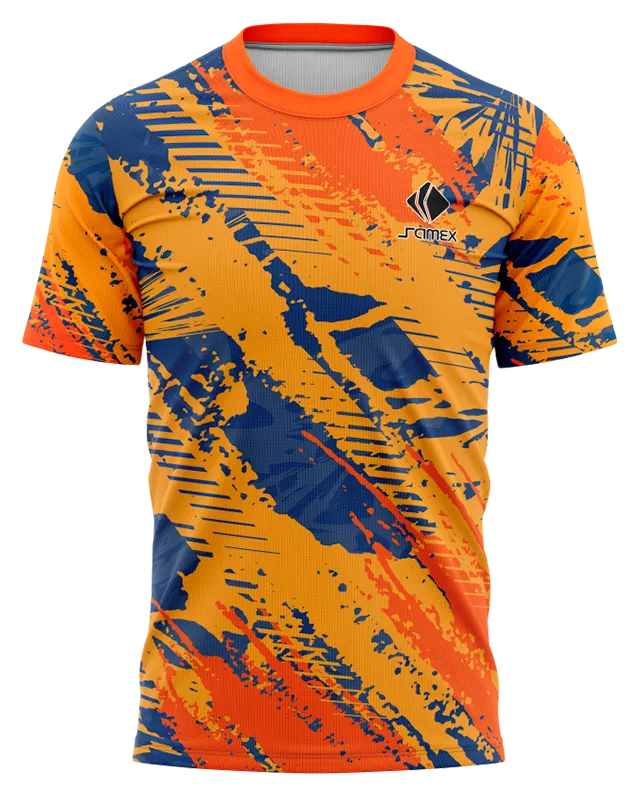 Camisetas Running Cod 0003 NARANJA - AZUL - AMARILLO .