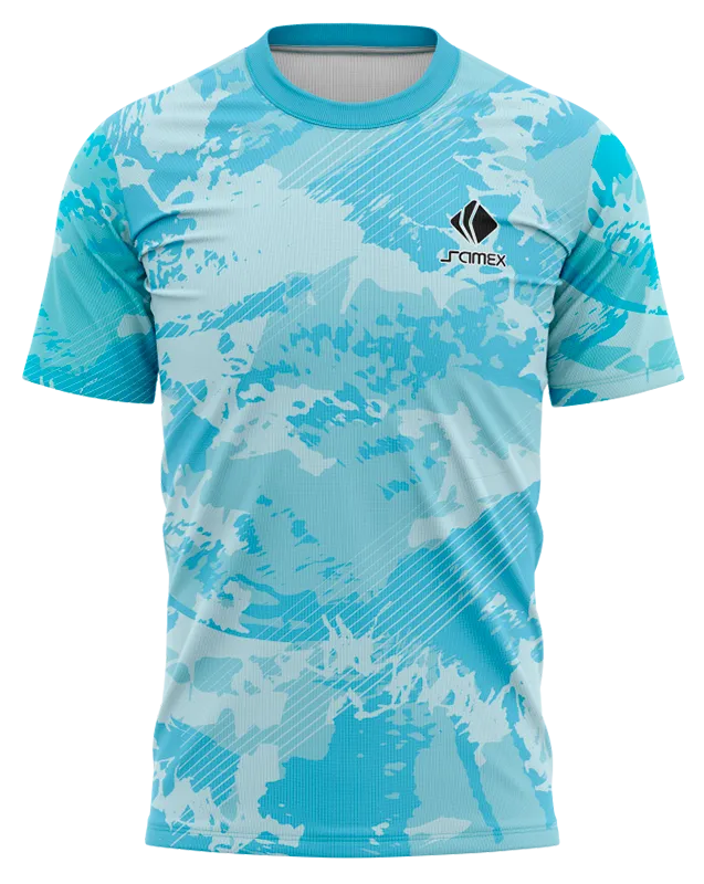 Camisetas Running Cod 0005 CELESTE CLARO Y OSCUROS .