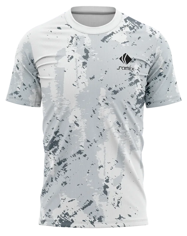 Camisetas Running Cod 0006 BLANCO - GRIS .