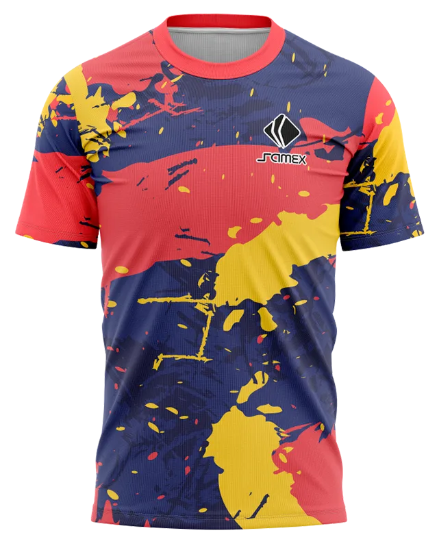 Camisetas Running Cod 0010 AZUL- ROJO- AMARILLO .