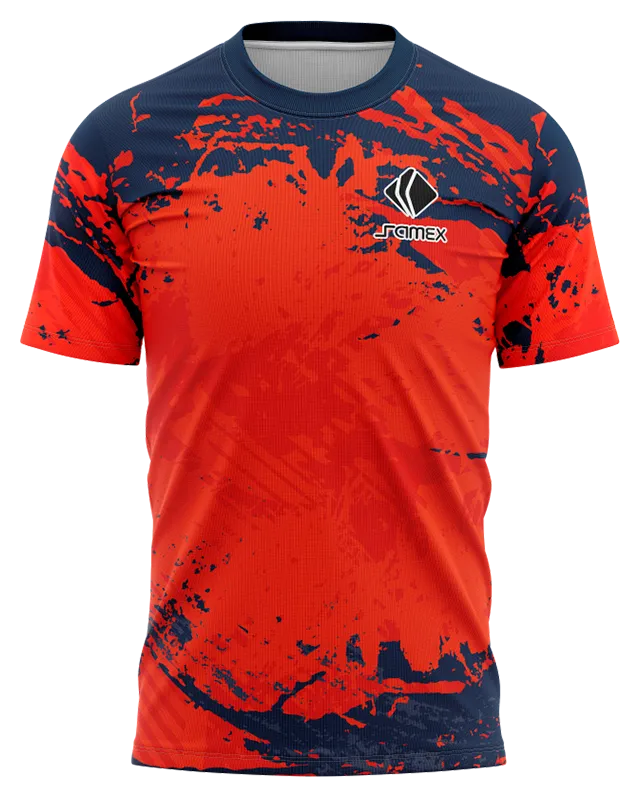 Camisetas Running Cod 0015 CAMISETA ROJA - AZUL .
