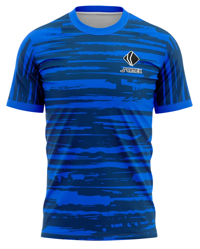 Camisetas Running Cod 0042 CELESTE - FRANJAS - AZUL .