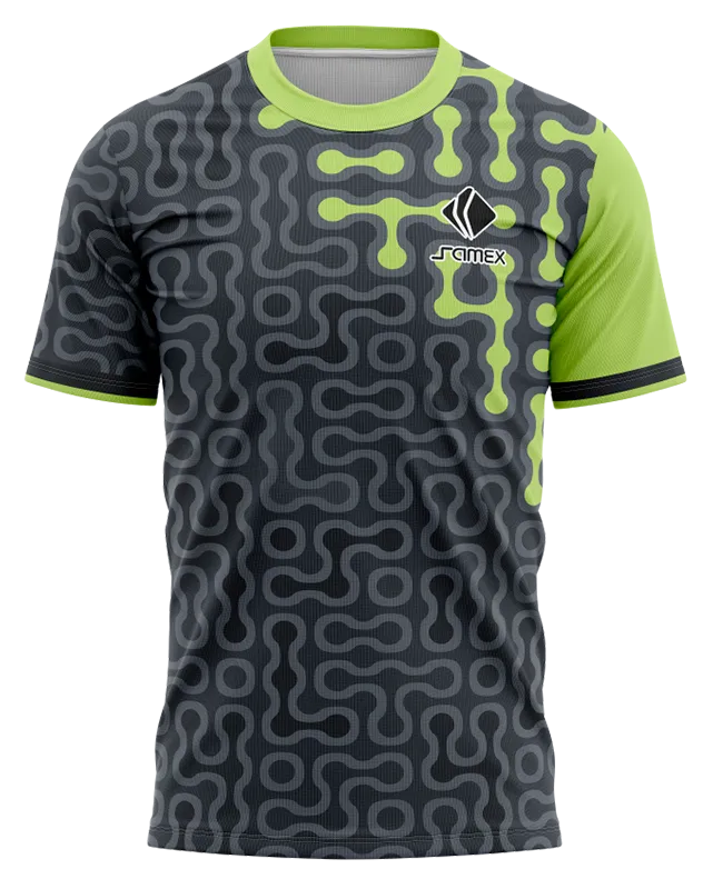 Camisetas Running Cod 0049 NEGRO - VERDE .