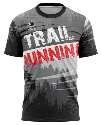 CAMISETA RUNNING COD. 071 NEGRO - GRIS - BOSQUE