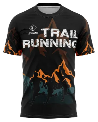 CAMISETA RUNNING COD. 081 NEGRO - CORREDORES - MONTAÑAS
