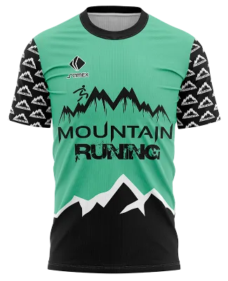 CAMISETA RUNNING COD. 082 VERDE - MOUNTAIN RUNING