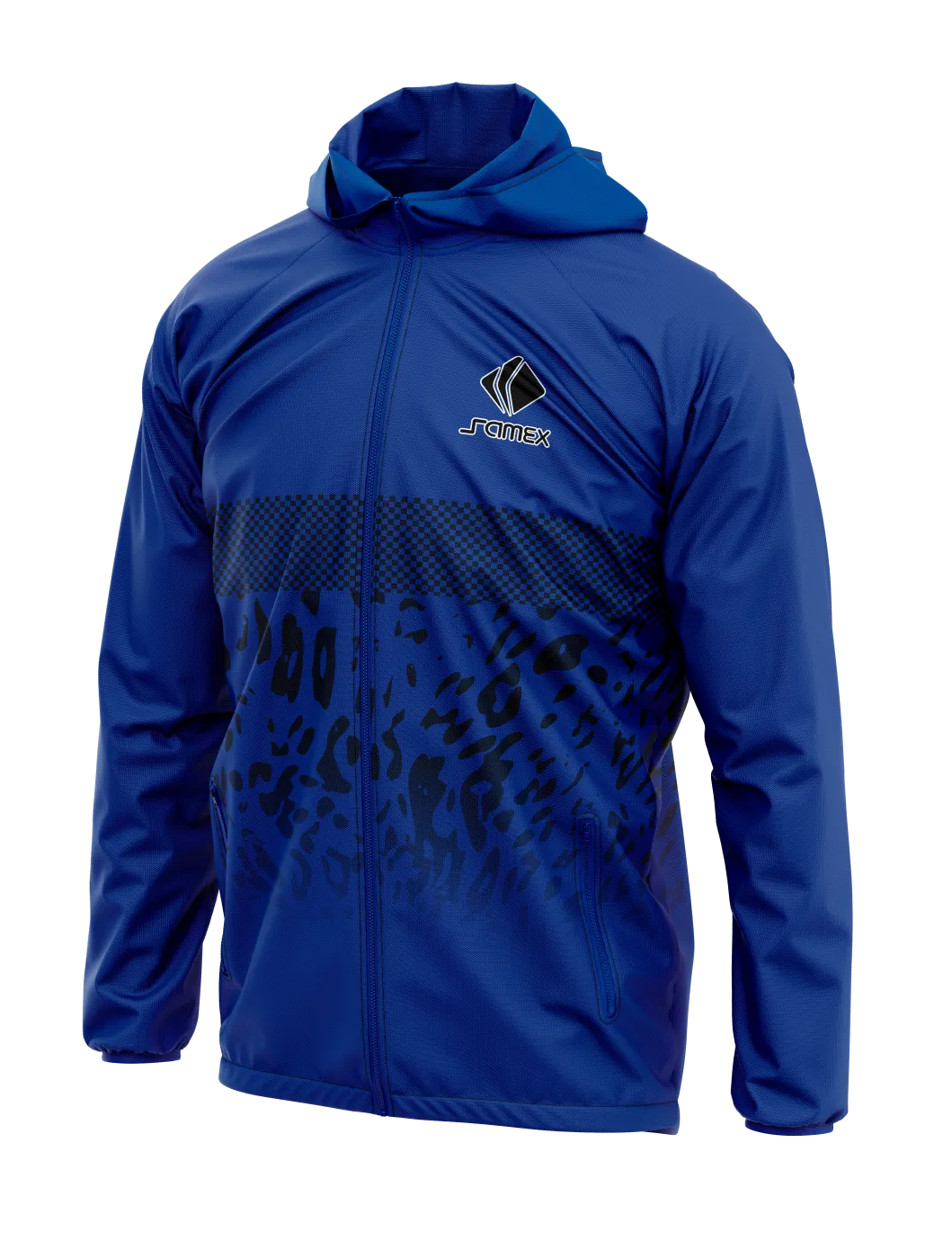 Cortavientos Deportivo azul animal print