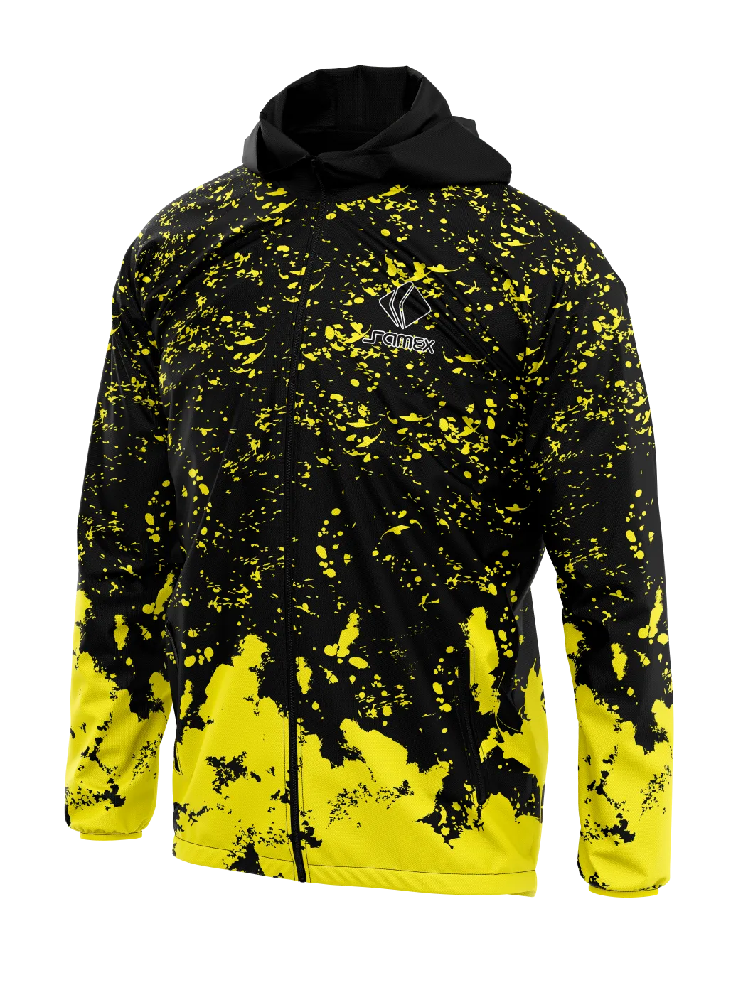Cortavientos Deportivo negro y amarillo D. Splash