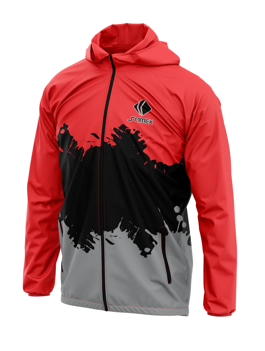 Cortavientos Deportivo rojo negro y rojo D. Splash