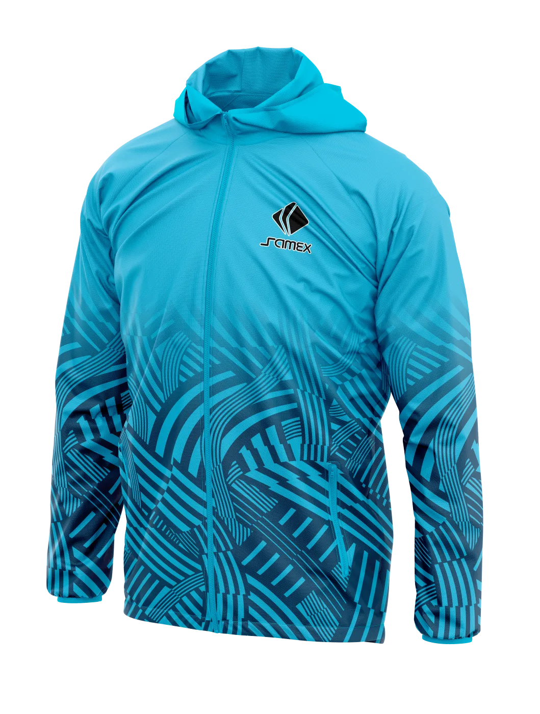 Cortavientos Deportivo celeste vector azul