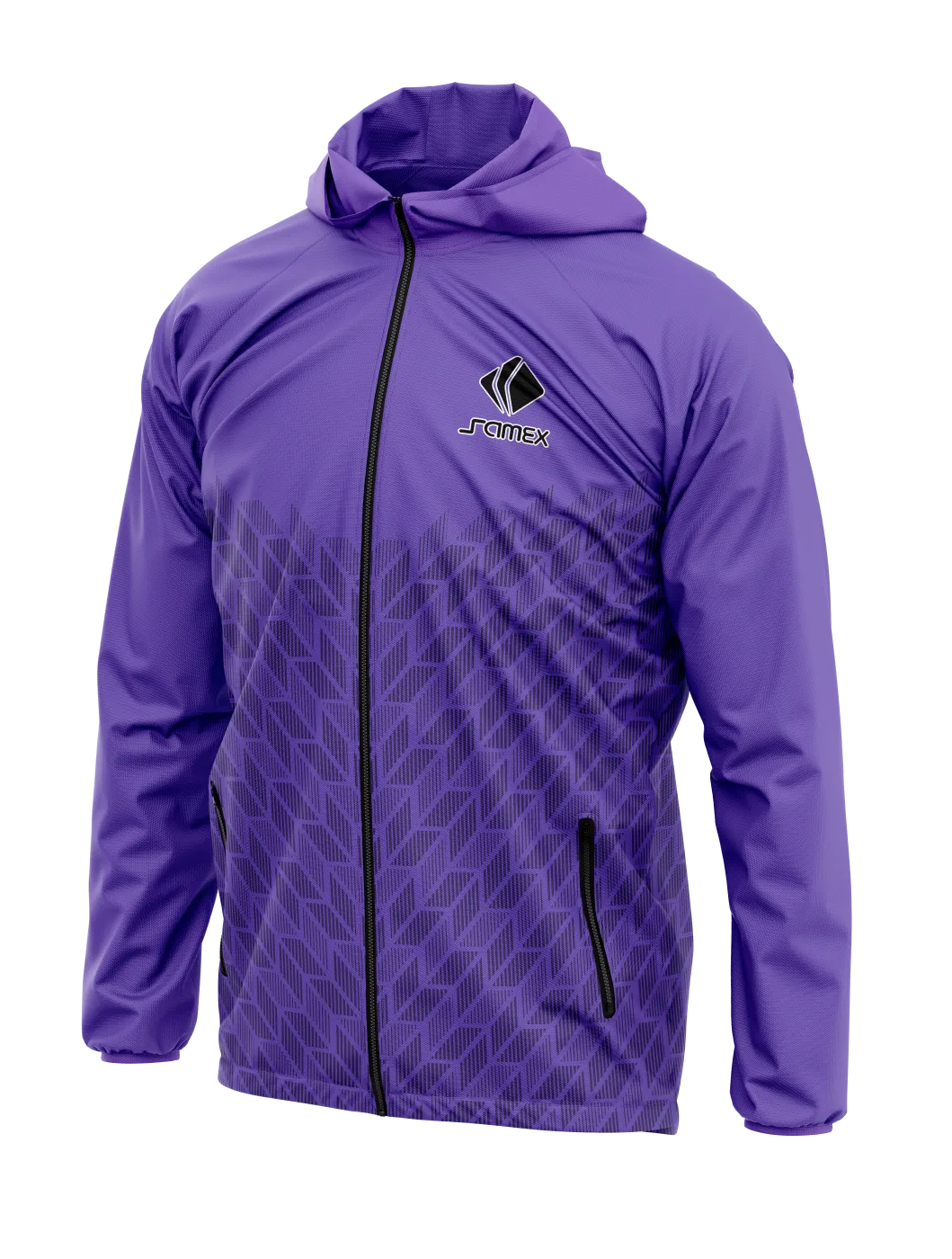 Cortavientos Deportivo lila patrón flechas