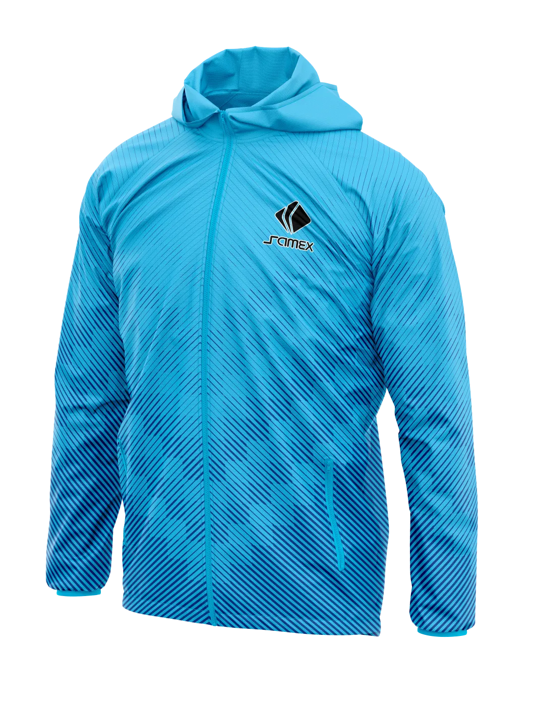 Cortavientos Deportivo azul celeste mosaico