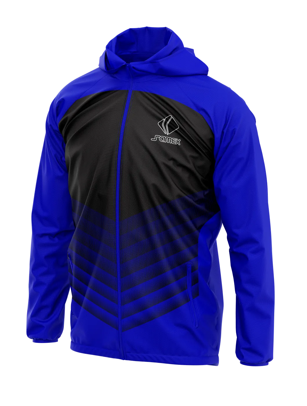 Cortavientos Deportivo azul y negro