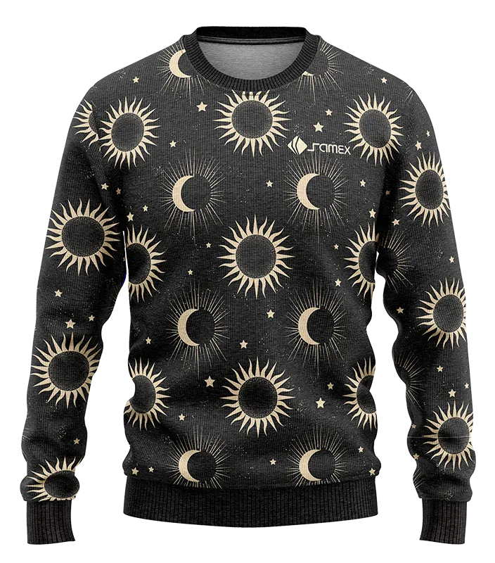 POLERON 0008 POLERON NEGRO - SOL - ESTRELLAS