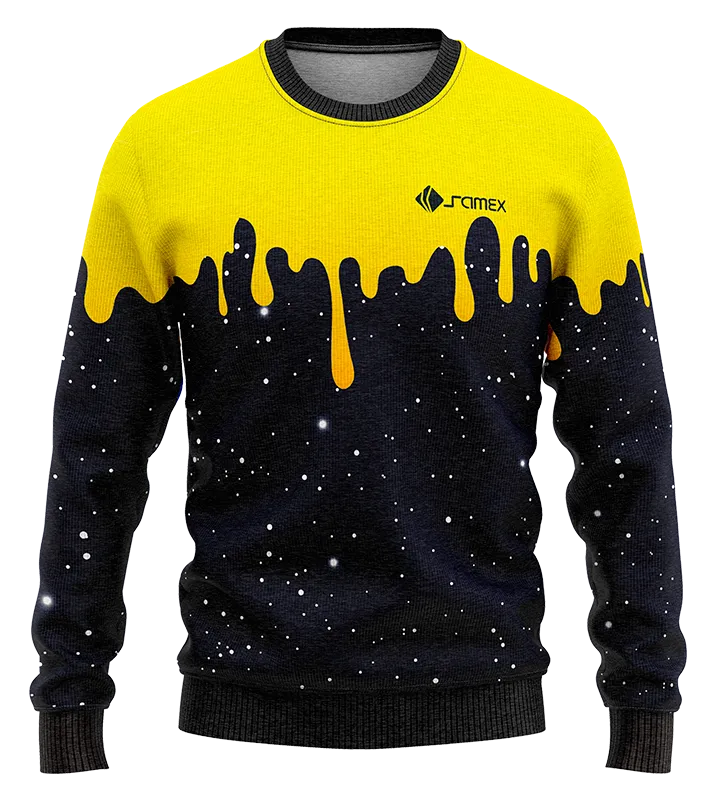POLERON 0013 POLERON NEGRO - AMARILLO - PUNTOS BLANCOS .
