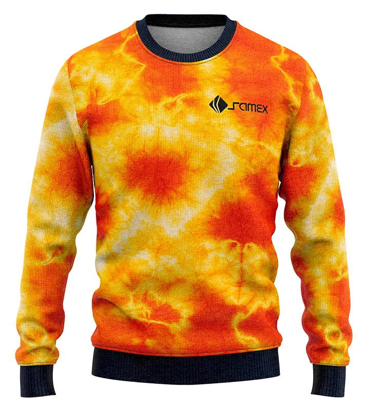 POLERON 0018 POLERON AMARILLO - NARANJA - ESTAPADO TIE DYE .