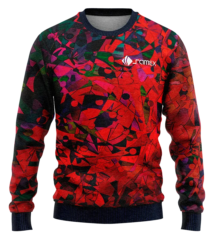 POLERON 0020 POLERON NEGRO - ROJO TROPICAL .