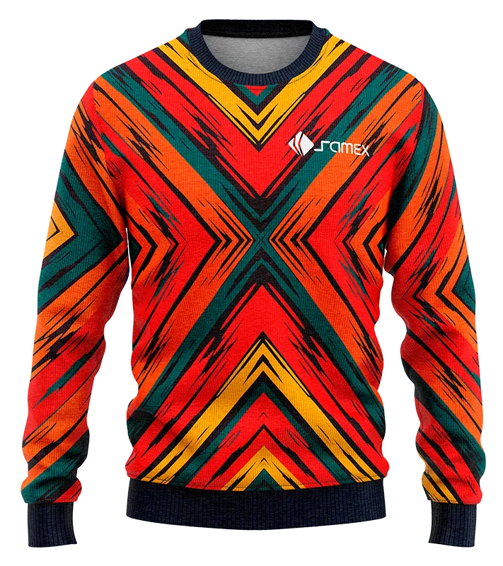 POLERON 0021 POLERON NEGRO - FRANJAS TRIANGULARES - COLORES .