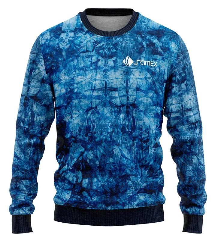 POLERON 0024 POLERON ESTAMPADO TYE DIE AZUL .
