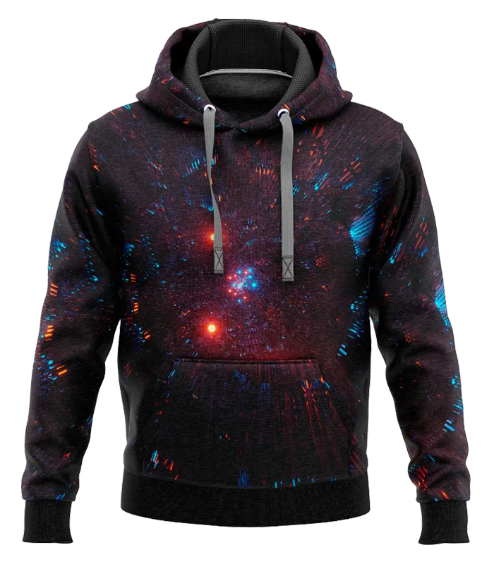 POLERON CON CAPUCHA NEGRO GALAXYA COD: 0013 .