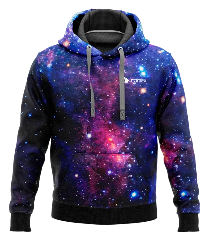 POLERON CON CAPUCHA NEGRO - GALAXYA COD: 0030 .