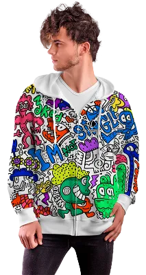 POLERON CON CIERRE COD. 024 BLANCO COMIC COLORESO