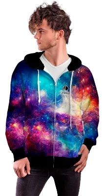 POLERON CON CIERRE COD. 055 NEGRO GALAXYA COLORES