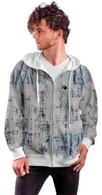 POLERON CON CIERRE COD. 068 GRIS EFECTO TIE DYE