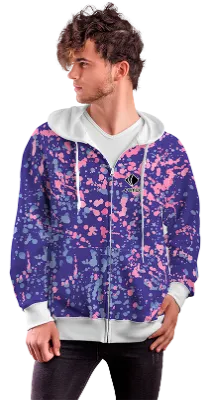 POLERON CON CIERRE COD. 074 MORADO SALPICADURA PINTURA