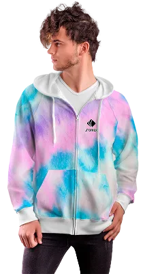 POLERON CON CIERRE COD. 076 EFECTO TIE DYE COLORES
