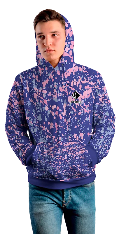 Poleron Con Capucha Cod 0010 POLERA MORADA - SALPICADURAS .