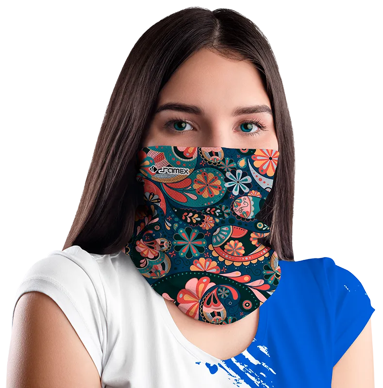 BANDANAS AZUL - PAISLEY COLORES cod: 0004