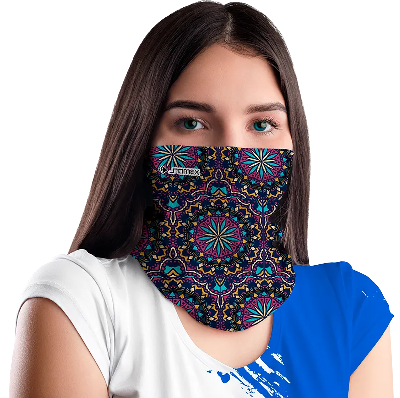 BANDANAS MANDALA AZUL - MORADO - TURQUESA - AMARILLO cod: 0008