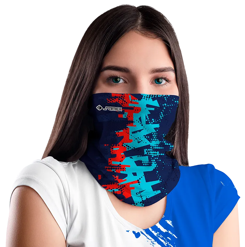 BANDANAS AZUL - ROJO - CELESTE - ABSTRACTO cod: 0018