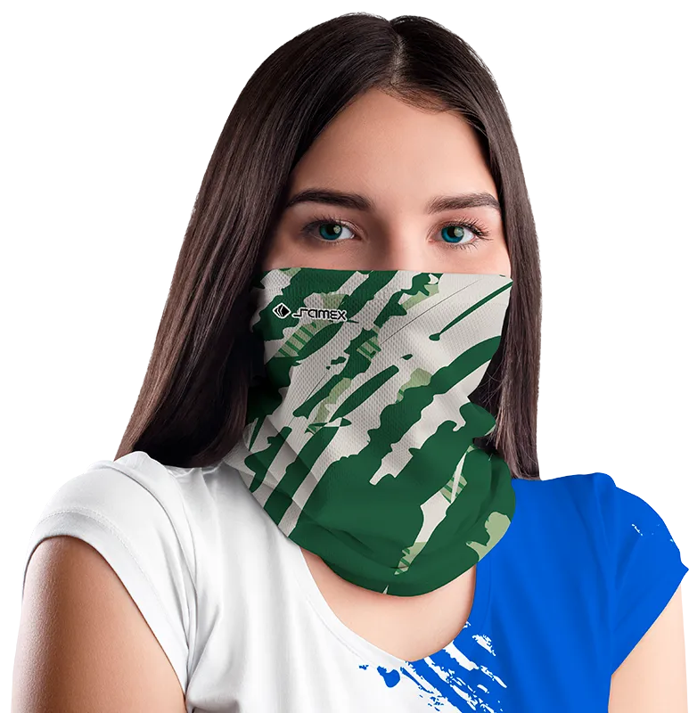 Bandana Dama Cod 0045 NEGRO - VERDE - ABSTRACTO .
