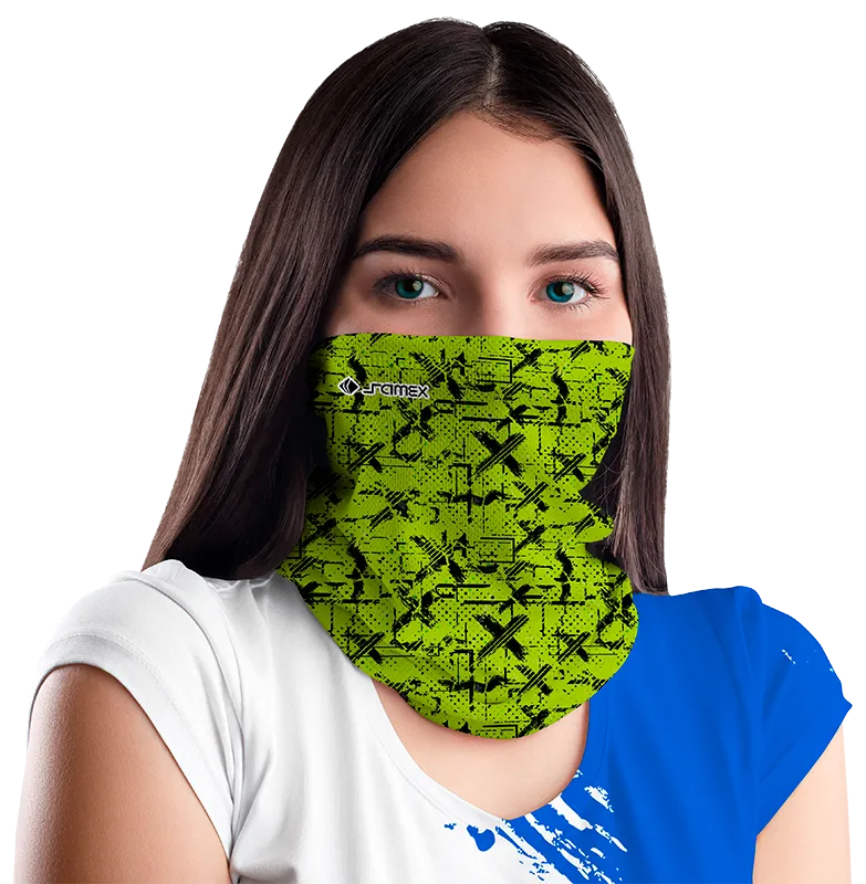 Bandana Dama Cod 0046 NEGRO - VERDE - SALPICADO .
