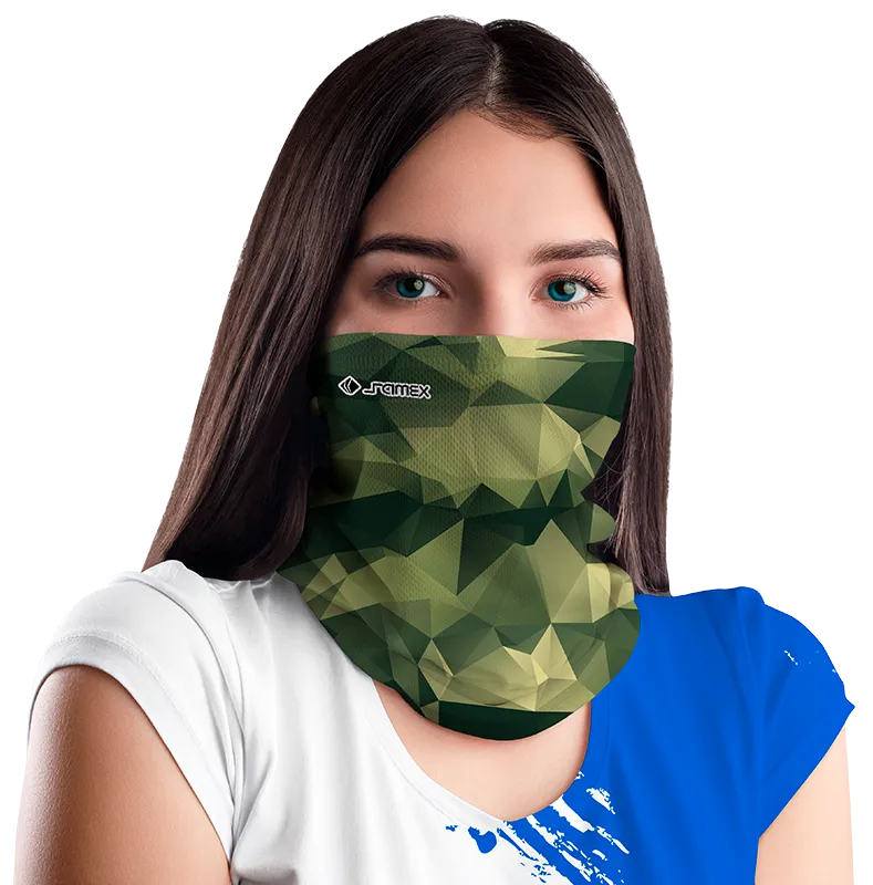 Bandana Dama Cod 0048 BLANCO - VERDE - CAMUFLADO .