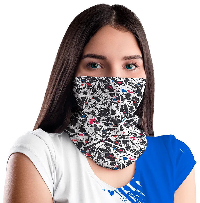 BANDANA DAMA COD. 070 GRIS GRUNGE BLANCO