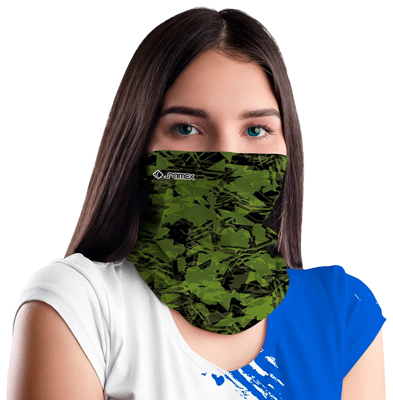 BANDANA DAMA COD. 082 NEGRO GRUNGE VERDE