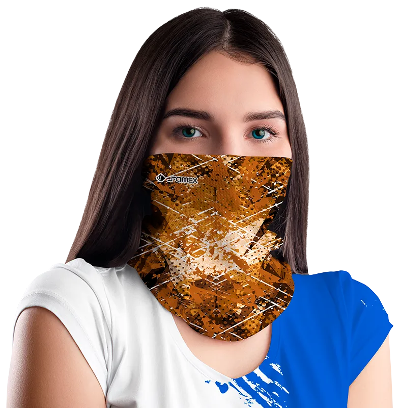 BANDANA DAMA COD. 094 NEGRO GRUNGE NARANJA