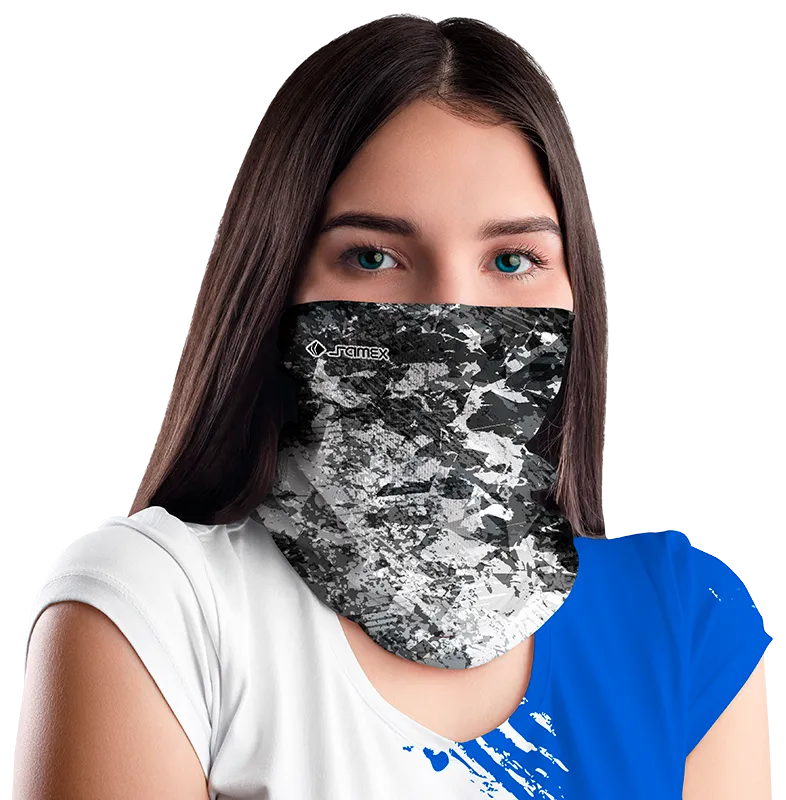 BANDANA DAMA COD. 097 NEGRO - GRUNGE BLANCO