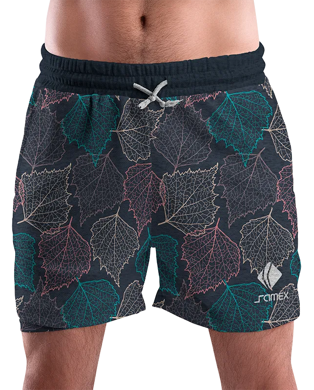 SHORT URBANO HOMBRE COD. 002 GRIS HOJAS COLORES