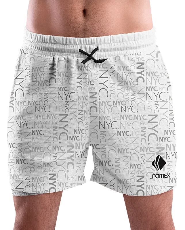 SHORT URBANO HOMBRE COD. 005 BLANCO LETRAS