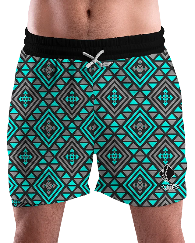 SHORT URBANO HOMBRE COD. 013 GRIS TRIANGULOS