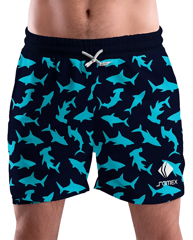 SHORT URBANO HOMBRE COD. 038 AZUL TIBURON CELESTE