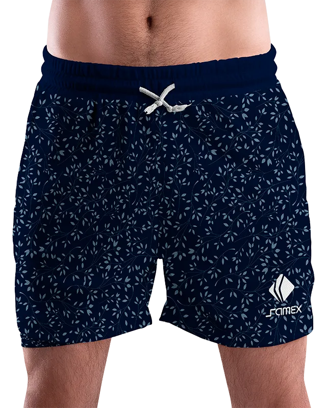 SHORT URBANO HOMBRE COD. 046 AZUL HOJAS