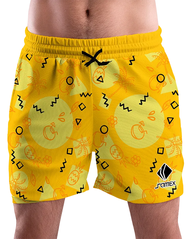 SHORT URBANO HOMBRE COD. 055 AMARILLO - DIBUJOS